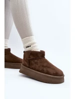 Dámské zimní boty na tlusté podrážce tmavě zelené Caliksa