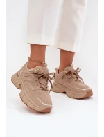Dámské sportovní tenisky s dvojitým šněrováním béžové Annelie Dámské sportovní tenisky s dvojitým šněrováním béžové Annelie
