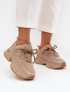 Dámské sportovní tenisky s dvojitým šněrováním béžové Annelie