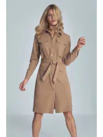 Dámské šaty M706 hnědé - Figl Dámské šaty M706 hnědé - Figl