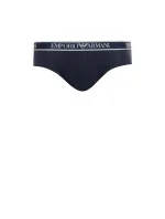 Pánské slipy 3Pack 112132 4R717 tm. modré se zelenou - Emporio Armani Pánské slipy 3Pack 112132 4R717 tm. modré se zelenou - Emporio Armani