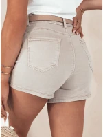 Dámské džínové šortky GLAMWEAR béžové FashionStreet SY0343 Dámské džínové šortky GLAMWEAR béžové FashionStreet SY0343