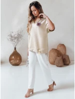 Dámská oversize halenka SHINE LOVE béžová FashionStreet RY2914