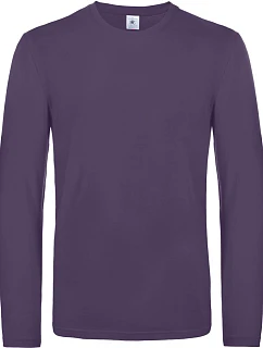 B&C #E190 LSL Tričko s dlouhým rukávem z těžké bavlny 01.007T urban purple