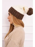 Milano fleecová čepice K203 ecru+mocca