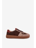 Kožené semišové barefoot tenisky dámské Zazoo N1277 hnědé