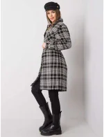 Dámský kabát LK EN 508342 2.68 černobílý Dámský kabát LK EN 508342 2.68 černobílý