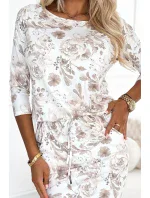 13-162 Sportovní šaty s kapsami a vázáním - BEAN FLOWERS