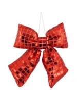 Ozdobná mašle 15x17 cm červená slída