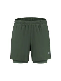 Rogelli 2 v 1 ESSENTIAL šortky zelené M
