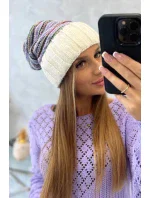 Dámská čepice Feba K330 ecru+violet