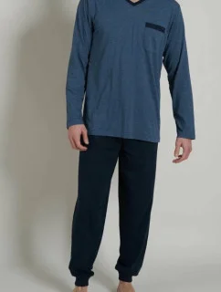 Pánské pyžamo dlouhé - 56095 4065 - modré - Bugatti