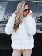 Dámská oboustranná kožešinová bunda s kapucí světle béžová FashionStreet TY5273