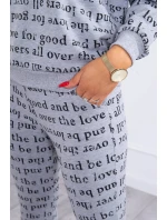 Šedá sada s potiskem