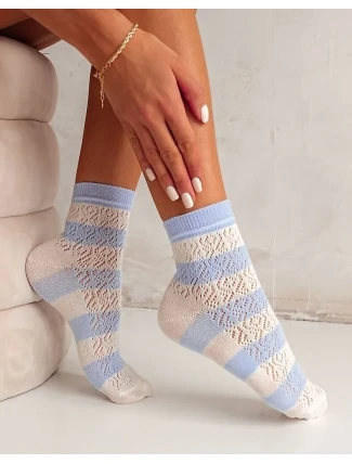 Milena ponožky 0989-003 Pruhovaný vzor 37-41