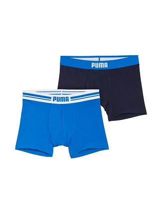 Pánské boxerky Puma Everyday Placed Logo, balení po 2 kusech, modré, tmavě modré 938476 03 Pánské boxerky Puma Everyday Placed Logo, balení po 2 kusech, modré, tmavě modré 938476 03