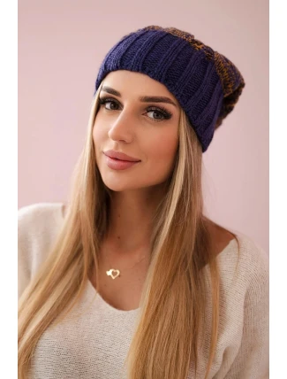 Paris fleecová čepice K213 purple+mustard Paris fleecová čepice K213 purple+mustard