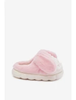 Dětské koženkové pantofle králíčci růžové Farnise