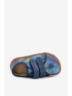 Dětské domácí pantofle Barefoot Dinosauři Froddo Canvas G1700440-15 Modré Dětské domácí pantofle Barefoot Dinosauři Froddo Canvas G1700440-15 Modré