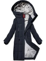 Prošívaná dámská zimní bunda v grafitové barvě LHD (LHD-24572)