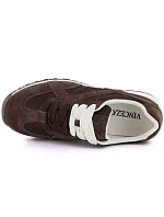 Dámské semišové hnědé kožené polobotky Vinceza 86427