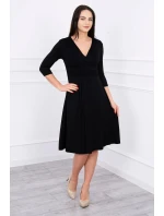 Šaty s výřezem pod prsy černé