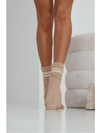 DÁMSKÉ PONOŽKY KOSTKOVANÉ S PRUHY 1542.001