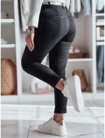 Dámské látkové chinos kalhoty s páskem ROSSALI černé FashionStreet UY2295 Dámské látkové chinos kalhoty s páskem ROSSALI černé FashionStreet UY2295