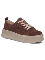 Kožené polobotky na platformě bílé Filippo DP6122