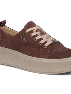 Kožené polobotky na platformě bílé Filippo DP6122