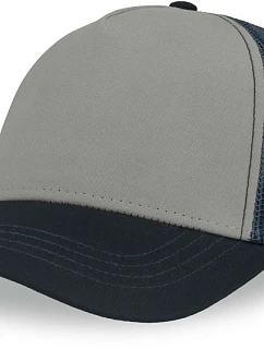 Atlantis Headwear Rapper Canvas-S 5 panelová Trucker kšiltovka 33.0234 grey/navy