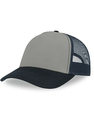 Atlantis Headwear Rapper Canvas-S 5 panelová Trucker kšiltovka 33.0234 grey/navy