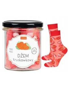 PONOŽKY SOXO VE SKLENICI - JAHODOVÝ DŽEM