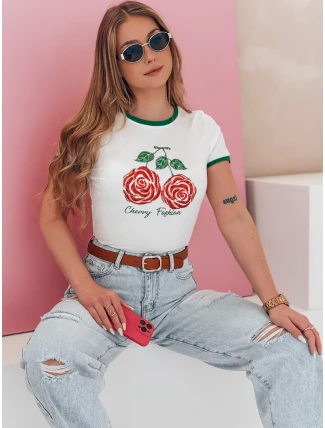 Dámské flitrované tričko ROSAWIS white FashionStreet RY2845