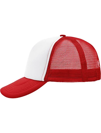 Daiber MB 70 5 panelová polyesterová síťovaná kšiltovka 03.0070 white/red Daiber MB 70 5 panelová polyesterová síťovaná kšiltovka 03.0070 white/red
