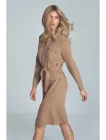 Dámské šaty M706 hnědé - Figl Dámské šaty M706 hnědé - Figl