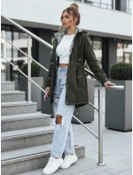 Dámská bunda parka s odepínací kapucí FashionStreet zelená TY5395