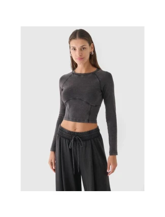 Dámské hladké tričko s dlouhým rukávem 4F 4FRAW24TLONF503-20S Dámské hladké tričko s dlouhým rukávem 4F 4FRAW24TLONF503-20S