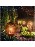 SOLÁRNÍ SVÍTILNA TANČÍCÍ PLAMENY 12X12X78CM 36 LED XXXL SOLÁRNÍ SVÍTILNA TANČÍCÍ PLAMENY 12X12X78CM 36 LED XXXL