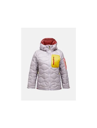 Dámská péřová bunda PEAK PERFORMANCE, model Helium Utility Down Hood Jacket, barva šedá Dámská péřová bunda PEAK PERFORMANCE, model Helium Utility Down Hood Jacket, barva šedá