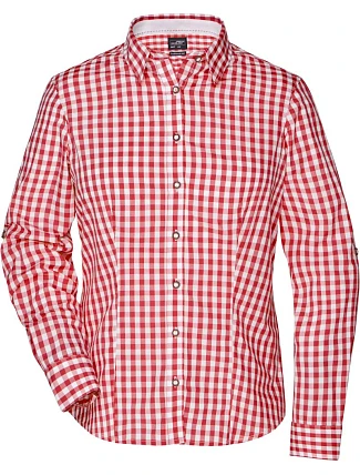 Daiber JN 637 Popelínová kostkovaná halenka tradiční styl 02.0637 red/white Daiber JN 637 Popelínová kostkovaná halenka tradiční styl 02.0637 red/white