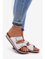 Dámské Pantofle S Přezkami Bílé Inblu CP000042