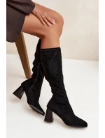 Dámské kozačky na sloupku s prošitím černé Celandine Dámské kozačky na sloupku s prošitím černé Celandine