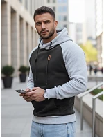 Pánská mikina s kapucí černá FashionStreet BX5935