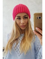 Čepice s rolováním Magda K293 fuchsiová Čepice s rolováním Magda K293 fuchsiová