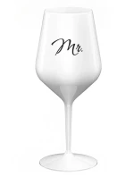 MR. - bílá nerozbitná sklenice na víno 470 ml MR. - bílá nerozbitná sklenice na víno 470 ml