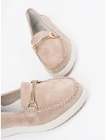 Designové dámské hnědé  mokasíny platforma