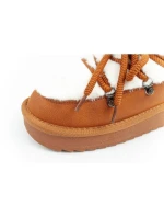 D.Franklin dámské sněhové boty zimní módní kožešina zateplené hnědé pro kotníkové dámské