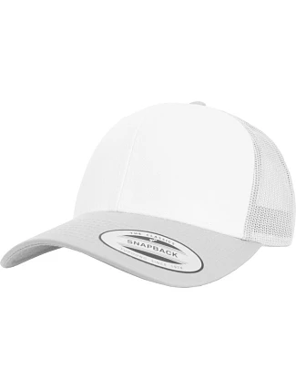 Flexfit 6606CF 6 panelová Trucker kšiltovka 55.06CF silver/white/silver