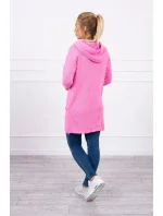 Svetr s obálkou dole světle růžový